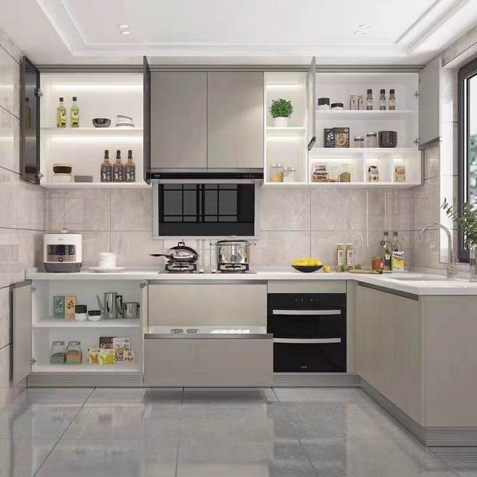 Back Restaurant Kitchen Cabinets Modern Hotel Integrated Kitchen Unit 1