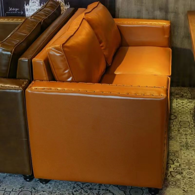 Antique Luxury U Shape Semi Circle Booth Seating Leather Hotel Restaurant Sofa Seats 3