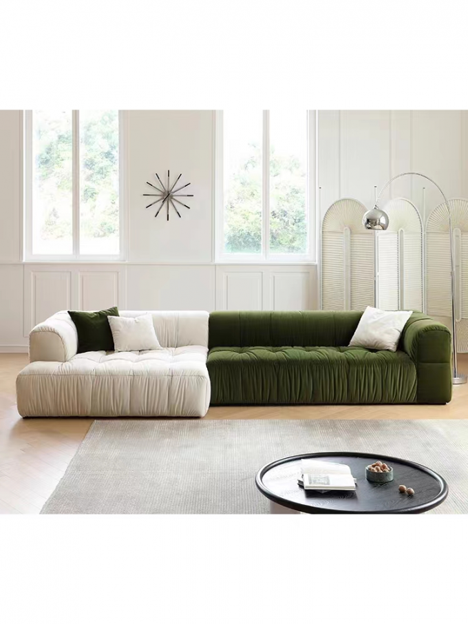 Double Sided Fabric Frosted Retro Velvet Sofa Square Combination 3