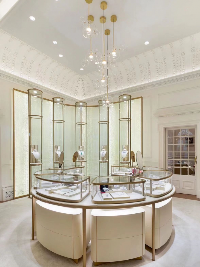 Versatile Luxury Jewelry Counter Showcase Countertop Display Case Anti Rust 3