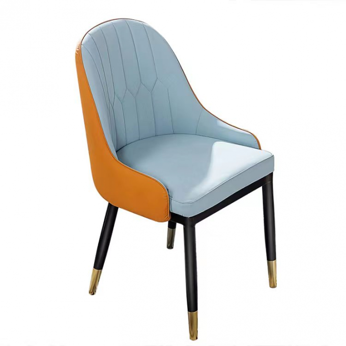 Custom Leather Solo Sofa Chair Four Feet Hotel Restaurant 2