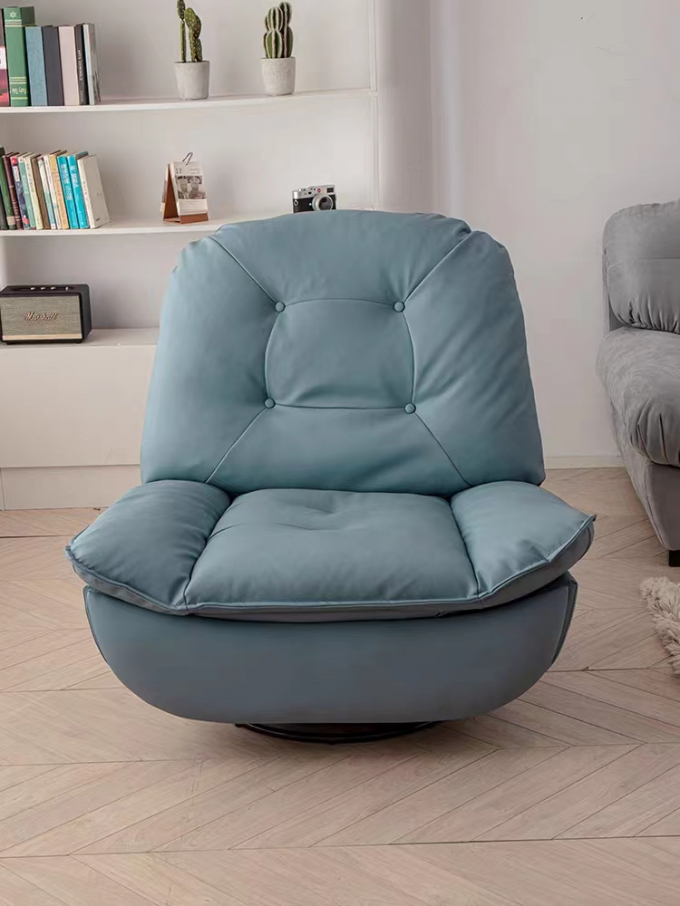 Commercial Light 360° Rotating Chair Cowhide Luxury Office Home 0