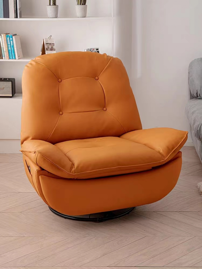 Commercial Light 360° Rotating Chair Cowhide Luxury Office Home 1