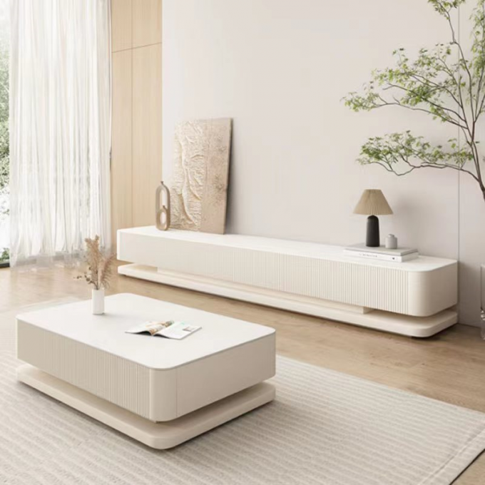 Villa Hotel  TV Cabinets Modern Living Room Furniture Stainless Steel LCD TV Console 1