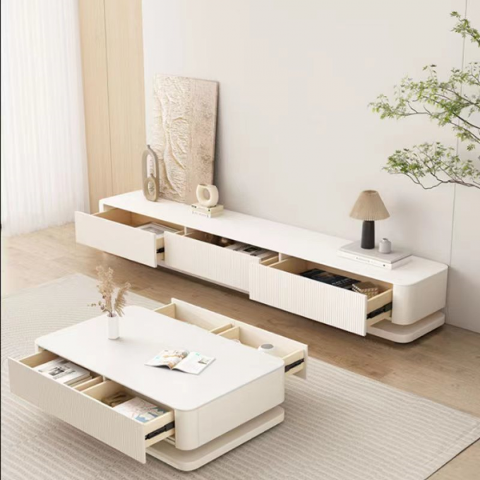 Villa Hotel  TV Cabinets Modern Living Room Furniture Stainless Steel LCD TV Console 2