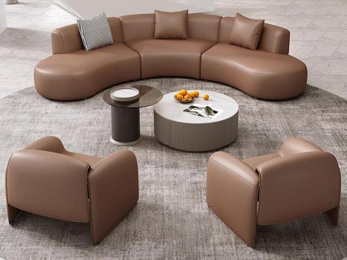 Luxury Hotel Lobby Reception And Negotiation Booth Sofa Table And Chair Set 0