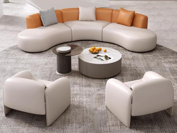 Luxury Hotel Lobby Reception And Negotiation Booth Sofa Table And Chair Set 1