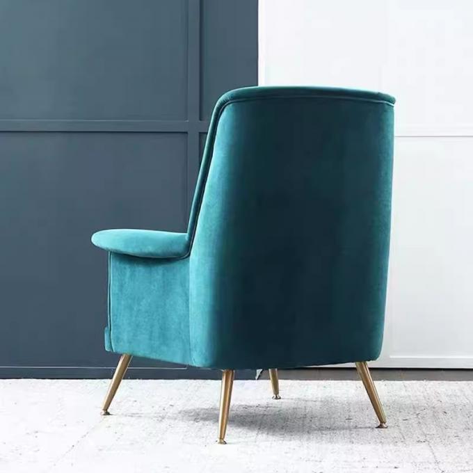 Scandinavian Simple Hotel Velvet Single Sofa Customized Colour Size 4