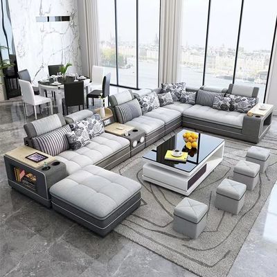 Good price Light Leather Hotel Room Sofa Combination Modern Living Room Sofa online