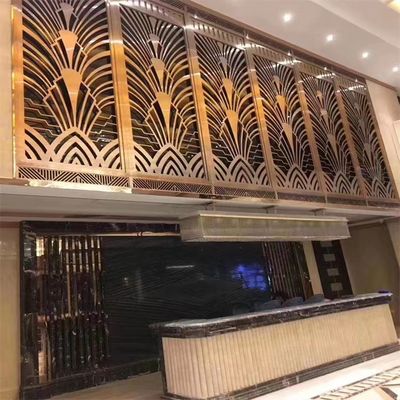 Good price Light Luxury Room Divider Partition Stainless Steel Hotel Metal Room Divider online
