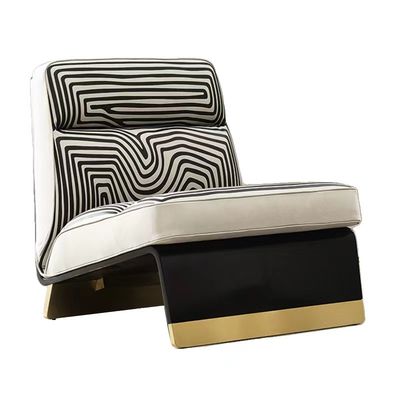 Good price Black White Texture Custom Sofa Bed With Metal Leisure Chair online