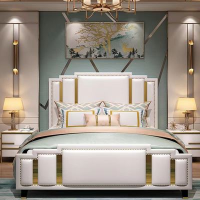 Good price Upholstered Hotel Bedroom Furniture Hydraulic Lift Up Storage Leather Bed online