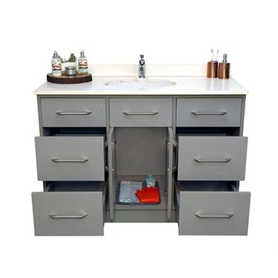 Good price Economic Hotel Room Cabinets Modern Bathroom Vanity Cabinets Marble Facet online