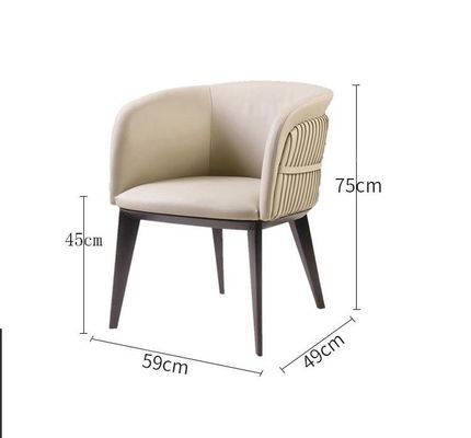Good price Modern Hotel Restaurant Furniture Genuine Leather Metal Dining Chair online