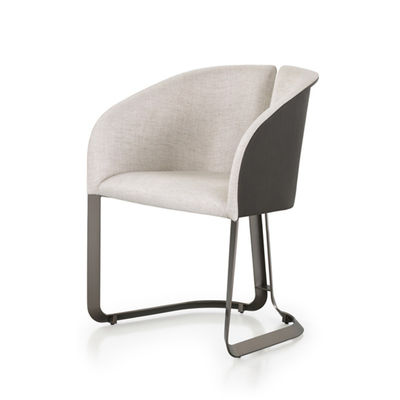 Good price Genuine Leather Dining Chair Modern Stainless Steel Metal With Armrests online