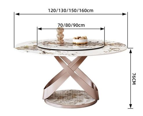 Good price Light Luxury Modern Marble Round Table With Turntable Household Dining Table online