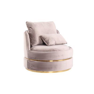 Good price Standard Size Hotel Lobby Furniture Round Rotatable Italian Top Grade Velvet Single Lounge Chair online