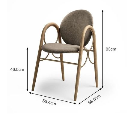 Good price Customized Size Hotel Restaurant Furniture  Metal Solid Wood Fabric Dining Chair online