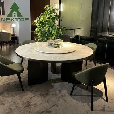 Good price Modern Kitchen White Dining Table And Green Chairs Swivel Round Dining Table online
