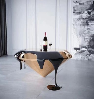 Good price Multi Colour Fiberglass Coffee Table Unique Italian Design Diamond Lava Shape online