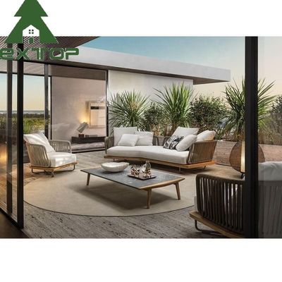 Good price Rope Outdoor Poolside Sectional Sofa Set Large Bulk Luxury Garden Sets online