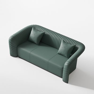 Good price HD Sponge Hotel Lobby Furniture Luxury Sofa Sets With Green Leather online