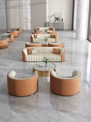 Good price Modern Hotel Lobby Furniture Sectional Sofa and table set For Reception And Negotiation Area online