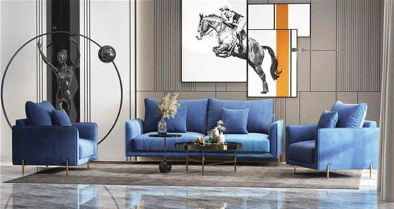 Good price Luxury Hotel Home Wedding Lobby Velvet Leather Modern Sectional Sofa online