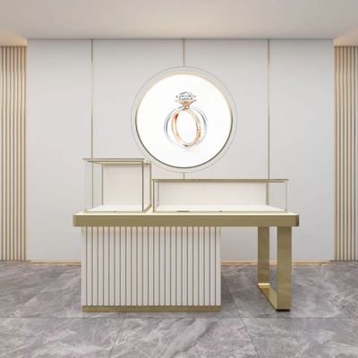 Buy MDF Luxury Display Cabinets Cabinets Window Luxury Jewelry Display Cases online manufacture