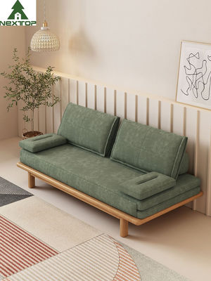 Buy Novelty Foldable Shrinkable Custom Sofa Bed Green Linen Environmental Friendly online manufacture