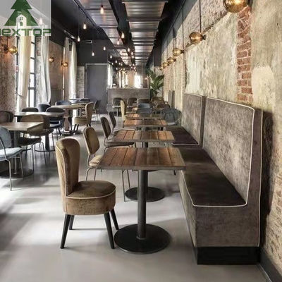 Buy Whole Hotel Restaurant Furniture Fabric Leather L Shape Corner Booth Sofa Set Wooden Chairs online manufacture
