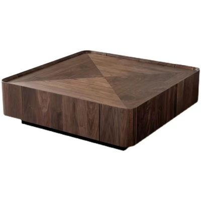 Buy Black Walnut Coffee Table Nordic Light Luxury Square Tea Table For Lobby Office online manufacture
