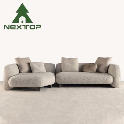 Buy Modern Sofa Cream Style Casual Lobby Reception Sofa Set Cotton Fabric online manufacture