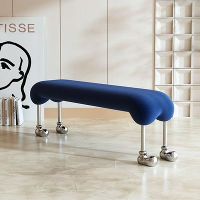 Buy Velvet Star Hotel Bed End Stool Cream Style Dog Stool online manufacture