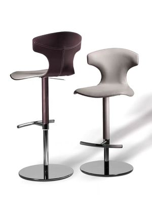 Buy Adjustable Stylish Bar Stools Modern White Minimalist SS Base For Casual Entertainment Area online manufacture