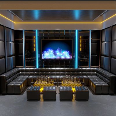 Buy High Grade Multi Function Bar Hotel Coffee Table With Black Sofa Set online manufacture