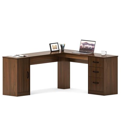 Buy Multi Size L Shape Solid Wood Desk For Building Hotel Office online manufacture