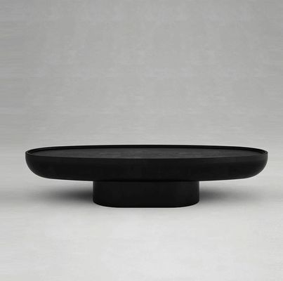 Buy Black Fiberglass Oval Coffee Table Creative Premium Feeling Shaped High Durability online manufacture
