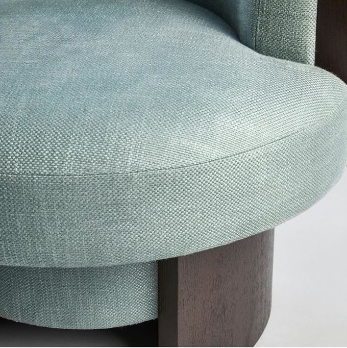 Apartment Solid Wood Sofa Living Room Creative Single Fabric Leisure Chair 3