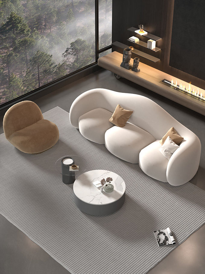 Creative Curved Living Room Sofa Luxury Modern Reception Guest Sofa 3