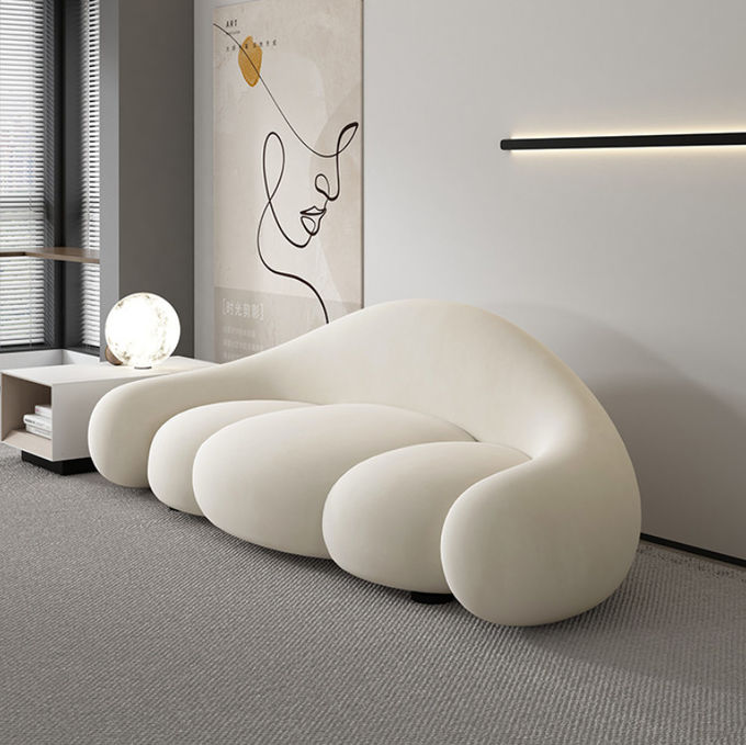Creative Curved Living Room Sofa Luxury Modern Reception Guest Sofa 0
