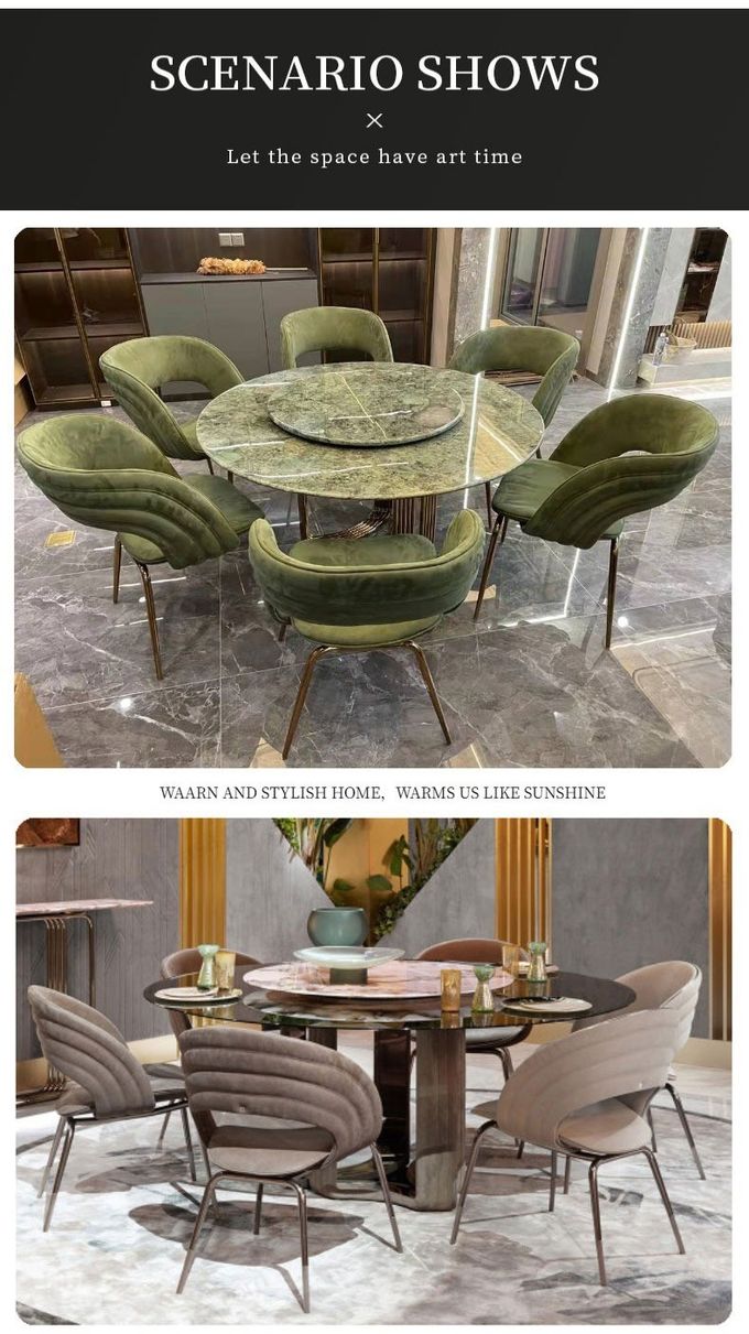 Modern Luxury Deluxe Gold Metal Fabric Single Chair Hotel Banquet Restaurant 1