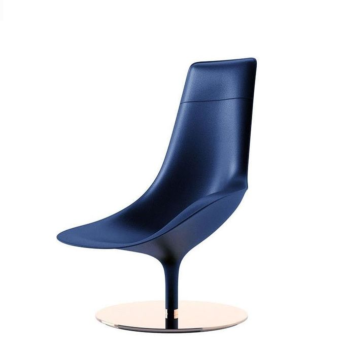 Nordic Modern Personality Leather Lounge Swivel Chair Creative Shaped 5