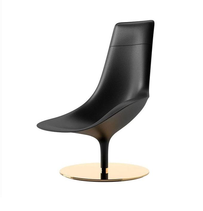 Nordic Modern Personality Leather Lounge Swivel Chair Creative Shaped 0