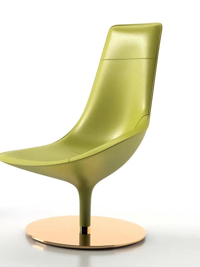 Nordic Modern Personality Leather Lounge Swivel Chair Creative Shaped 3