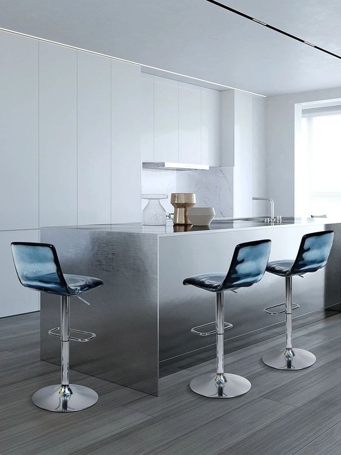 Lifting Senior Restaurant Home Office Bar Chair Petal Transparent 1