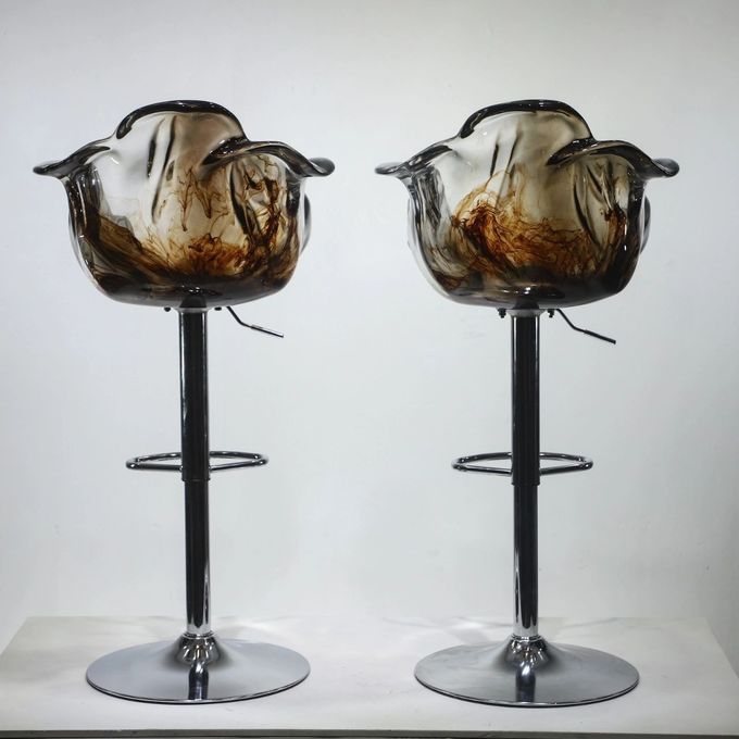 Lifting Senior Restaurant Home Office Bar Chair Petal Transparent 4