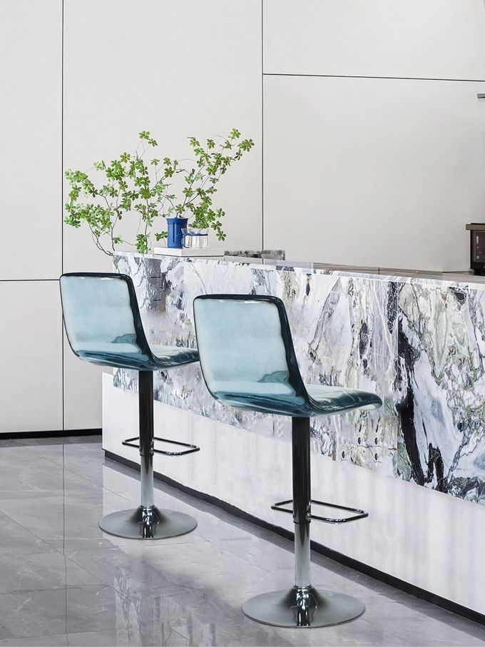 Lifting Senior Restaurant Home Office Bar Chair Petal Transparent 2