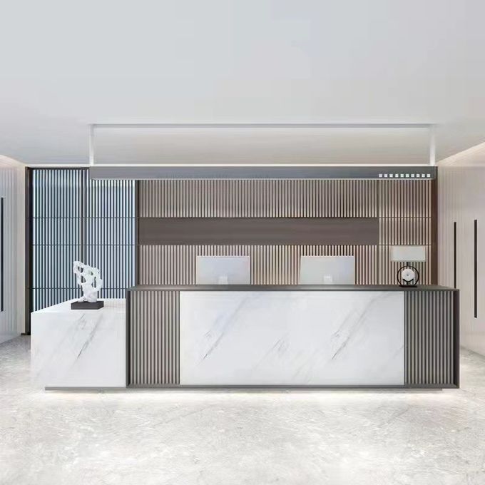 Commercial Hotel Lobby Furniture Upscale Hotel Reception 5 Models Open Front Desk 5