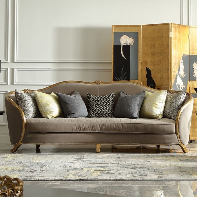 French Antique Hotel Lobby Furniture Office Room Sofa Sets 3